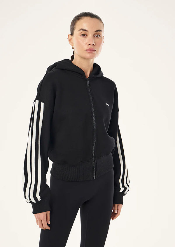 Flip Side Zip Thru Hoodie - Black