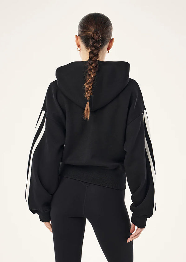Flip Side Zip Thru Hoodie - Black