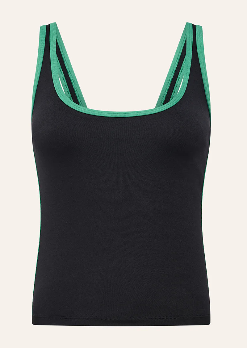 Solis Scoop Tank - Black/Amazon