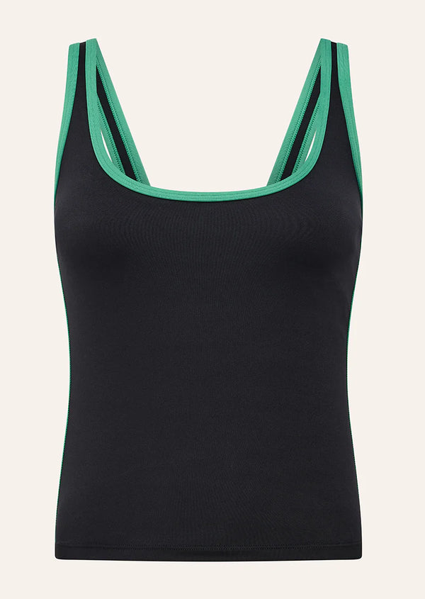 Solis Scoop Tank - Black/Amazon