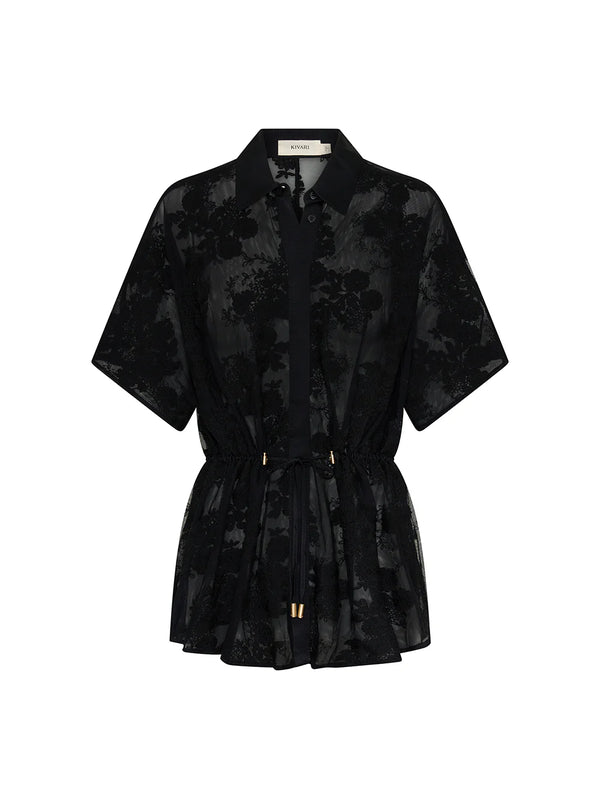 Jason Lace Shirt - Black Lace