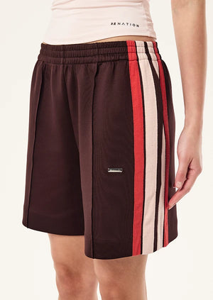Man Down Track Short -Dark Plum