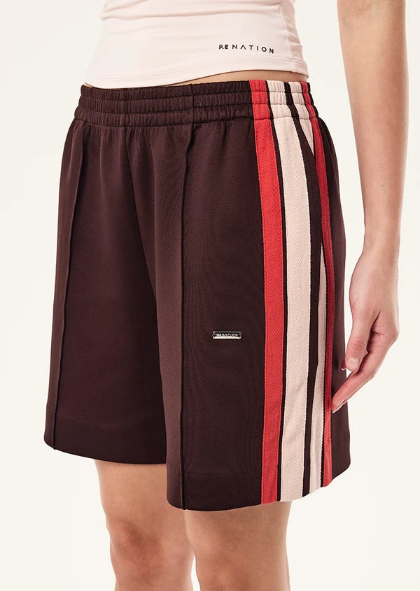 Man Down Track Short -Dark Plum