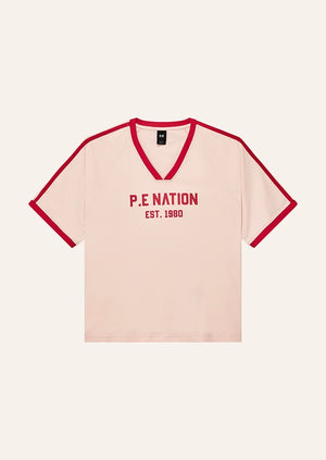 Spinout Baseball Tee - Soft Pink