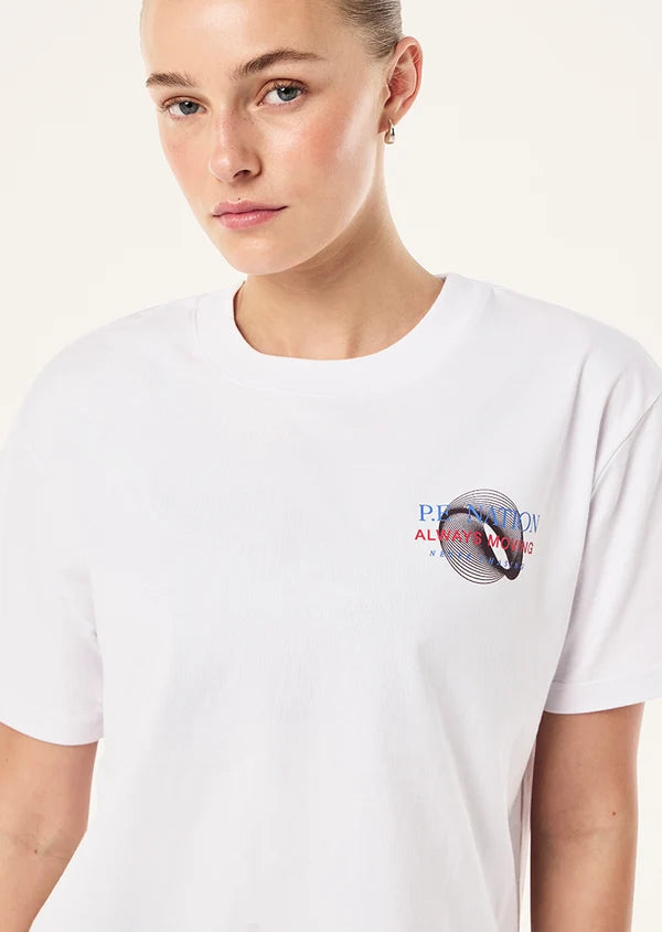 Snap Relaxed Fit Tee - White