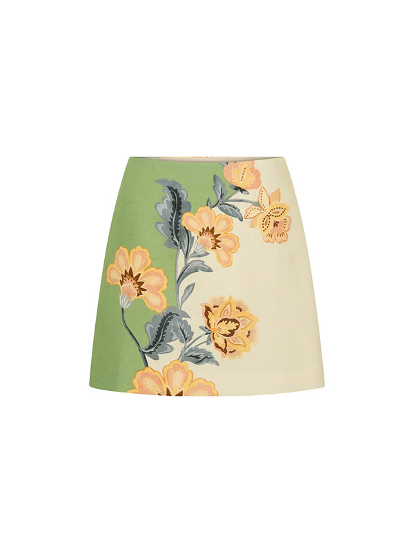 Lotte Mini Skirt - Green Creme