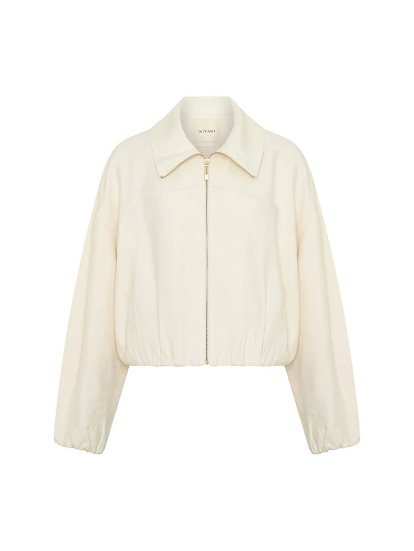 Cass Cropped Jacket - White