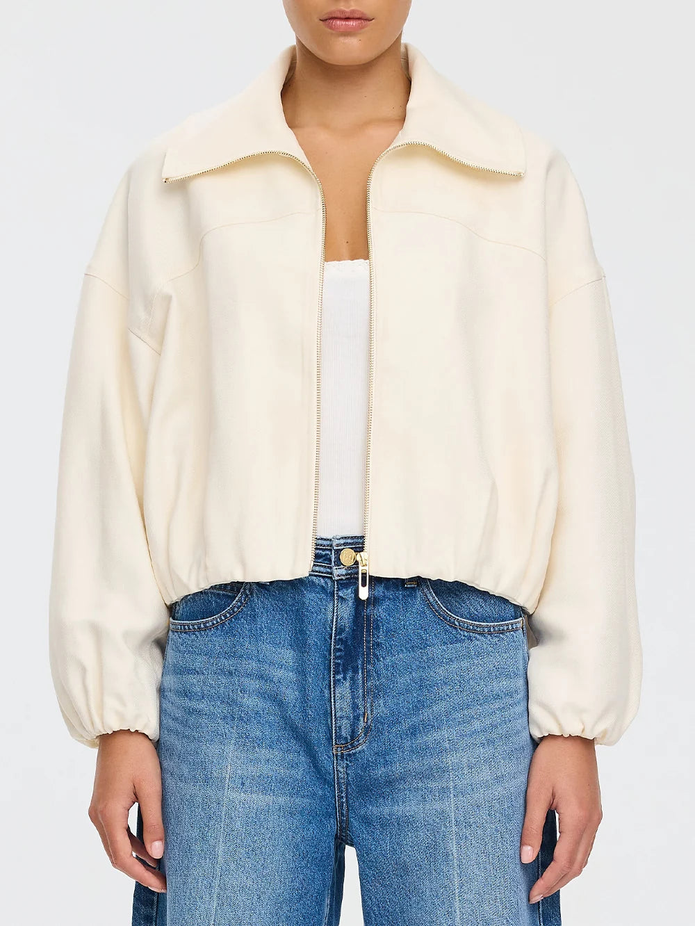 Cass Cropped Jacket - White
