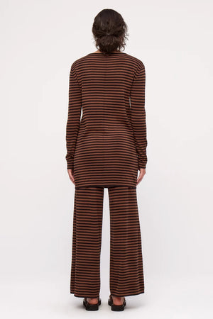Knit Pant - Brown Stripe