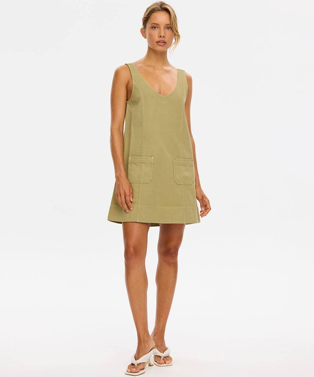 IIaria Denim Mini Dress - Olive