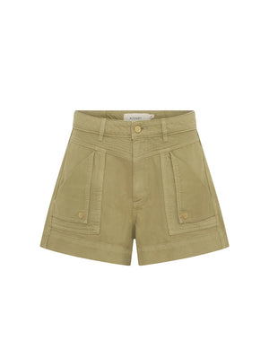 Celene Denim Shorts - Olive