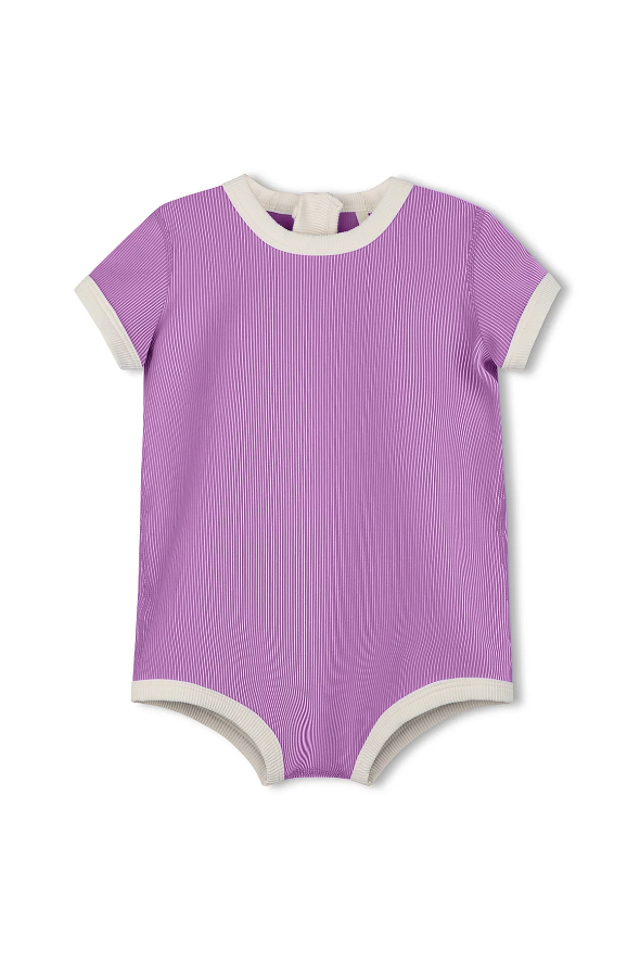 Mini Stripe Infant Onesie - Lilac