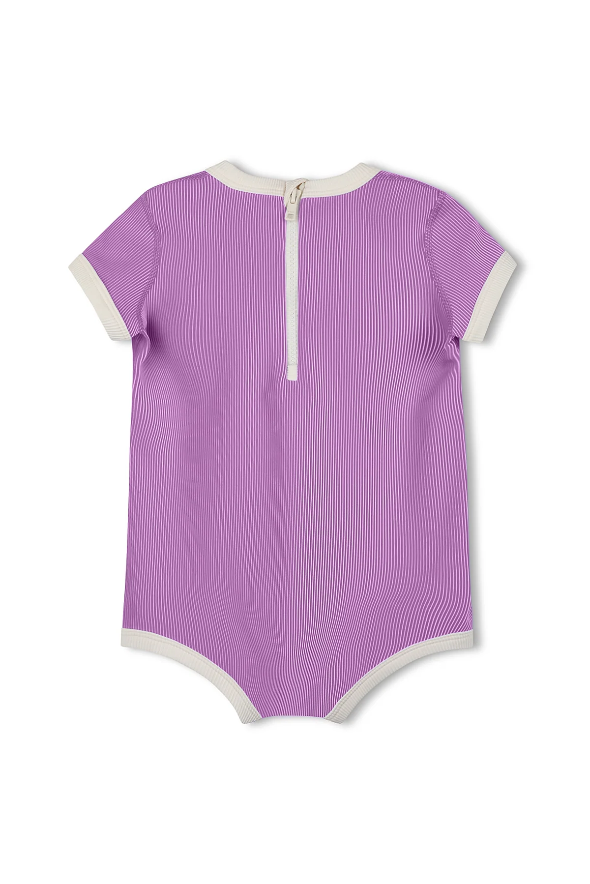 Mini Stripe Infant Onesie - Lilac
