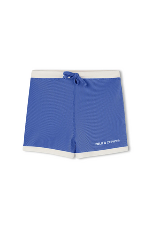 Mini Stripe Surf Short - Sea Blue