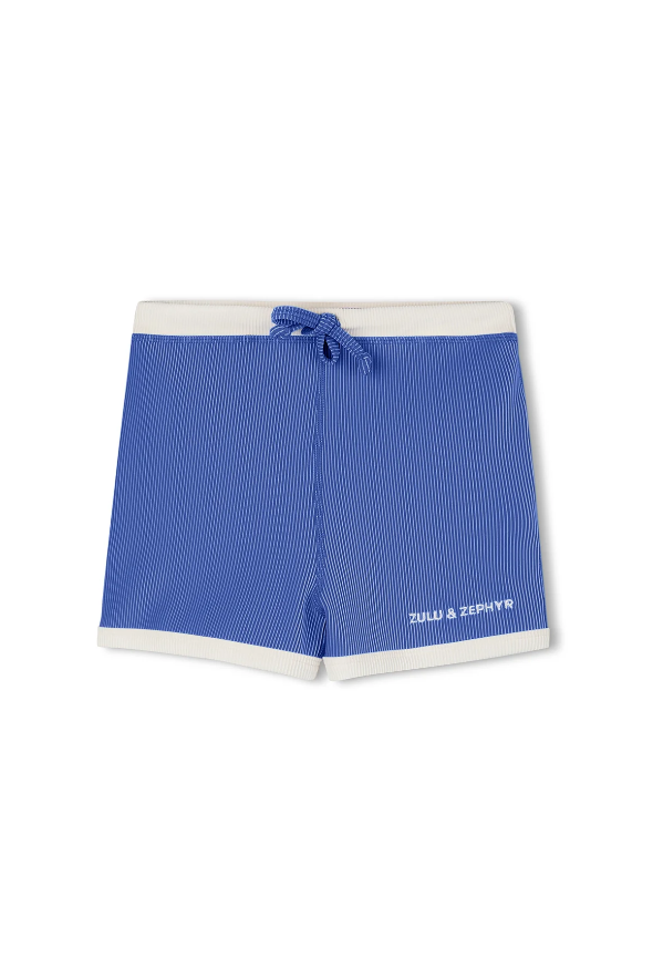 Mini Stripe Surf Short - Sea Blue