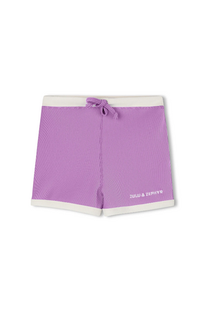 Mini Stripe Surf Short - Lilac