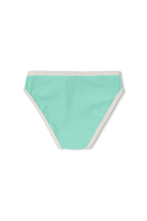 Mini Stripe Bikini Bottom - Aqua