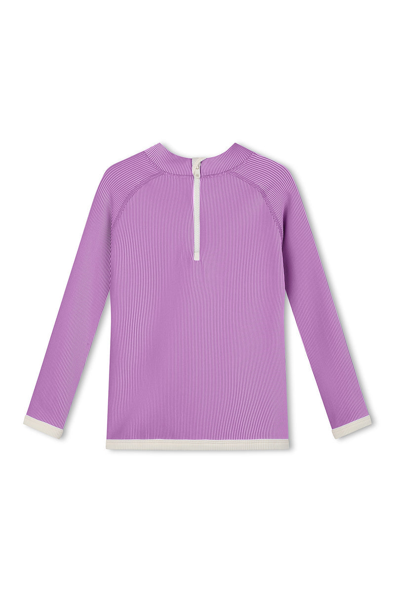 Mini Stripe Rashie - Lilac