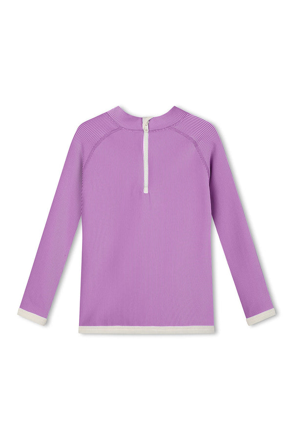 Mini Stripe Rashie - Lilac