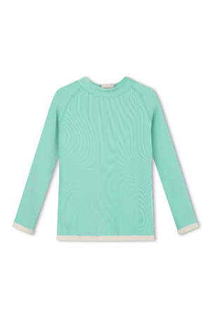 Mini Stripe Rashie - Aqua