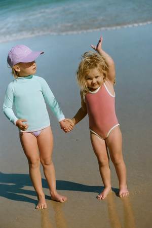 Mini Stripe Rashie - Aqua