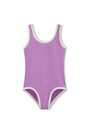Mini Stripe Scoop One Piece - Lilac