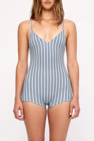 Blue Pin Stripe Bodysuit - Blue Pin Stripe