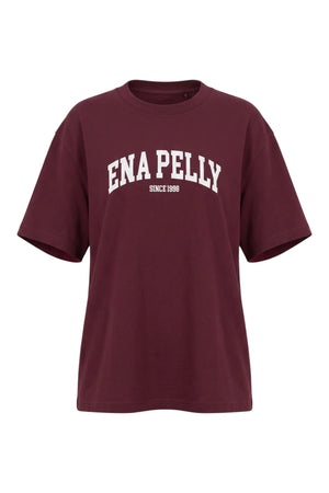 Ivy Relaxed Tee - Burgundy