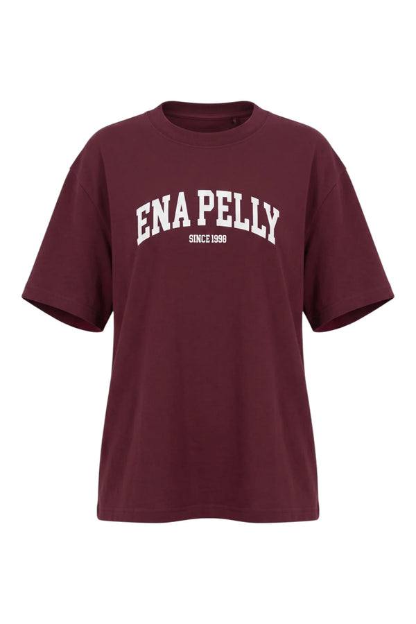 Ivy Relaxed Tee - Burgundy