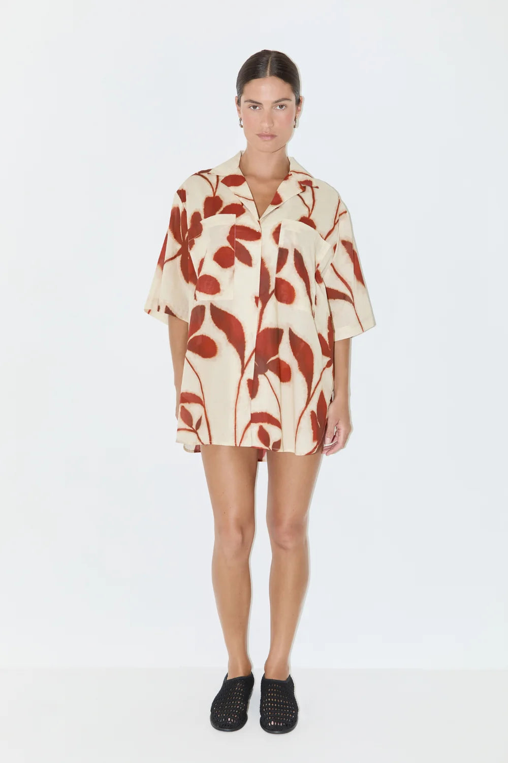 Cotton Shirt - Ruby Floral