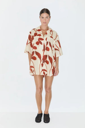 Cotton Shirt - Ruby Floral