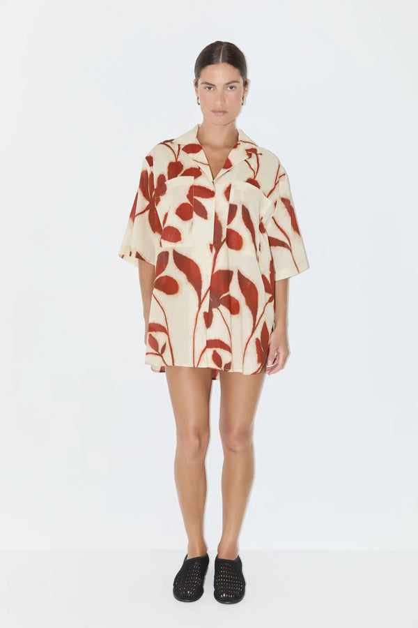 Cotton Shirt - Ruby Floral