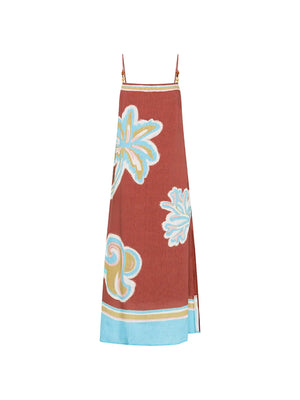 Enzo Midi Dress - Maroon
