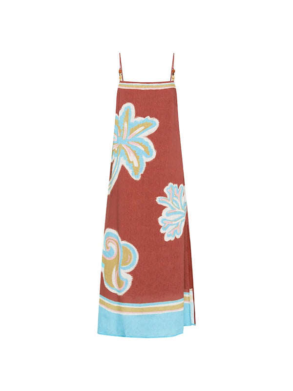 Enzo Midi Dress - Maroon
