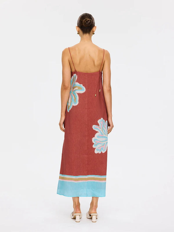 Enzo Midi Dress - Maroon