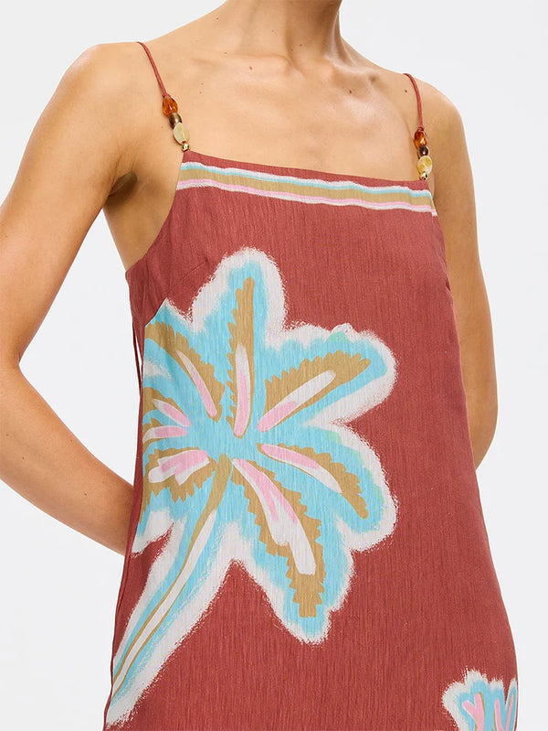 Enzo Midi Dress - Maroon