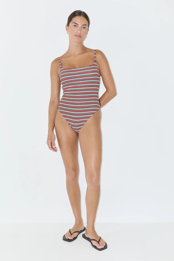 Towelling Onepiece - Bold Stripe