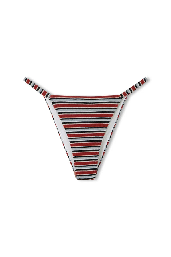 Towelling String Brief - Bold Stripe