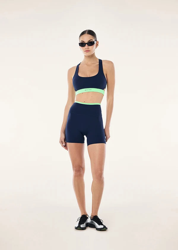 Stellar 5 Inch Bike Short - Dark Navy/Green Blue