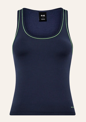 Spectrum Scoop Tank - Dark Navy/Kiwi Green