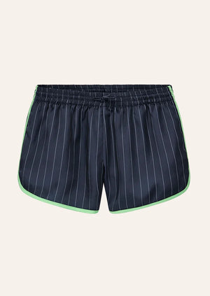 Balance Satin Short - Dark Navy/Pinstripe