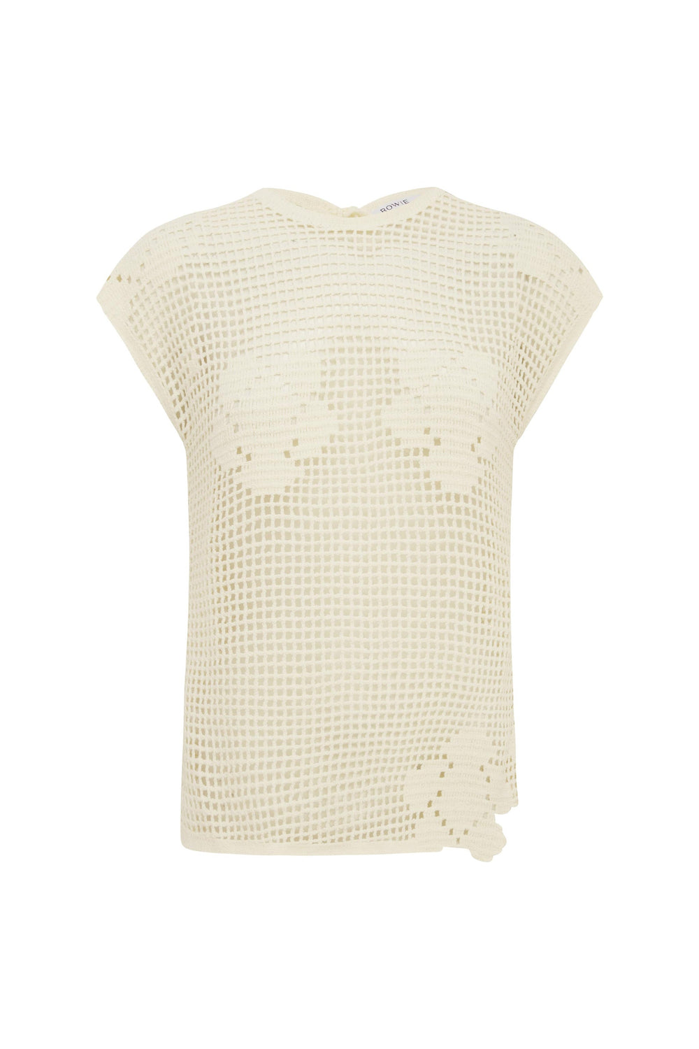 POLLYANNA FLORAL CROCHET TOP - BONE