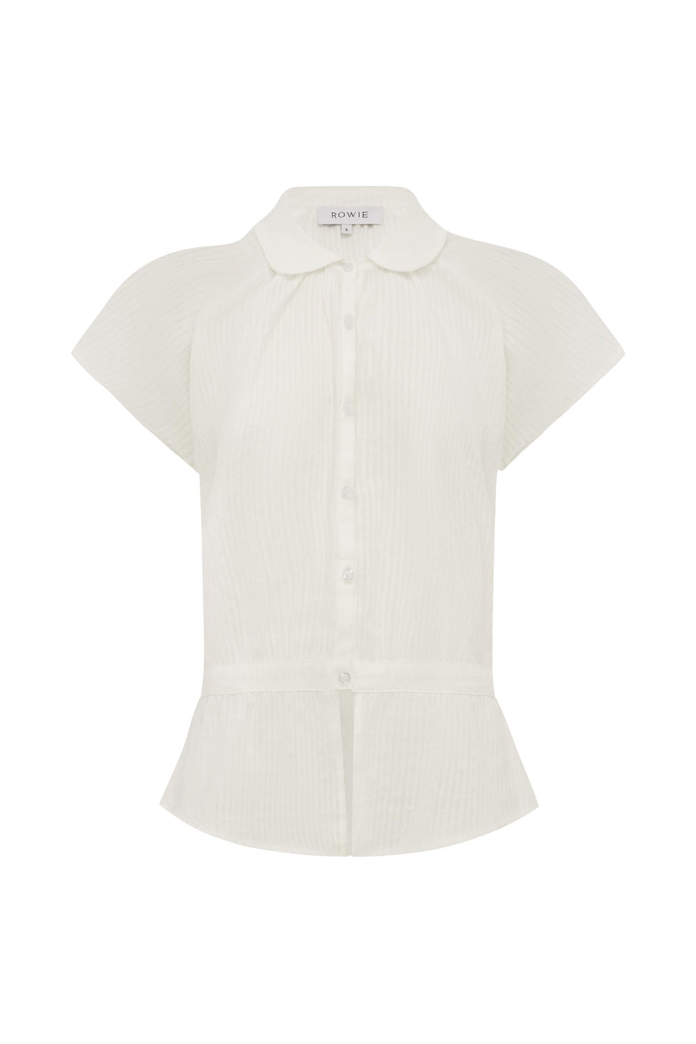 ALLIE PEPLUM BLOUSE - BONE