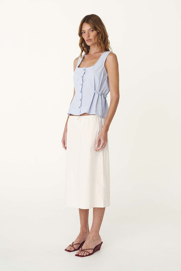EMMY MIDI SKIRT - VANILLA