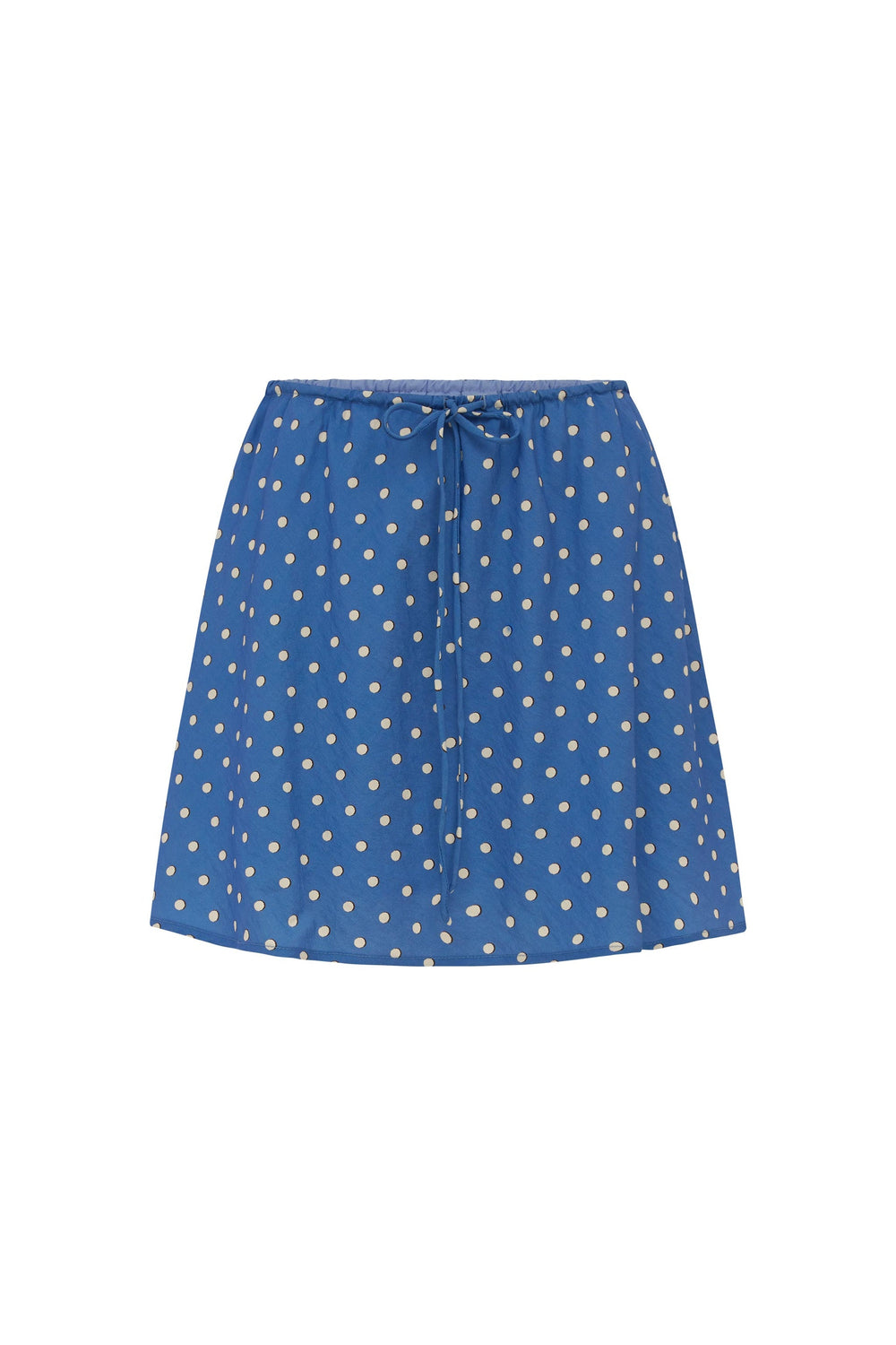 FRANNIE SILK MINI SKIRT - CORNFLOWER BLUE