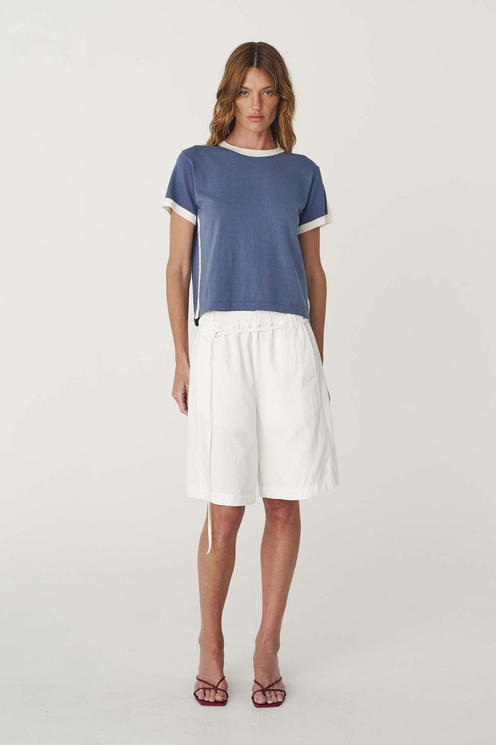 MARYANNE LONGLINE SHORTS - BONE