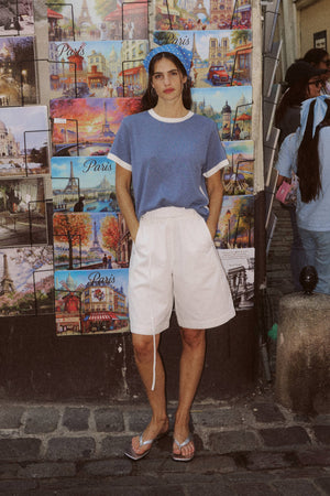 MARYANNE LONGLINE SHORTS - BONE