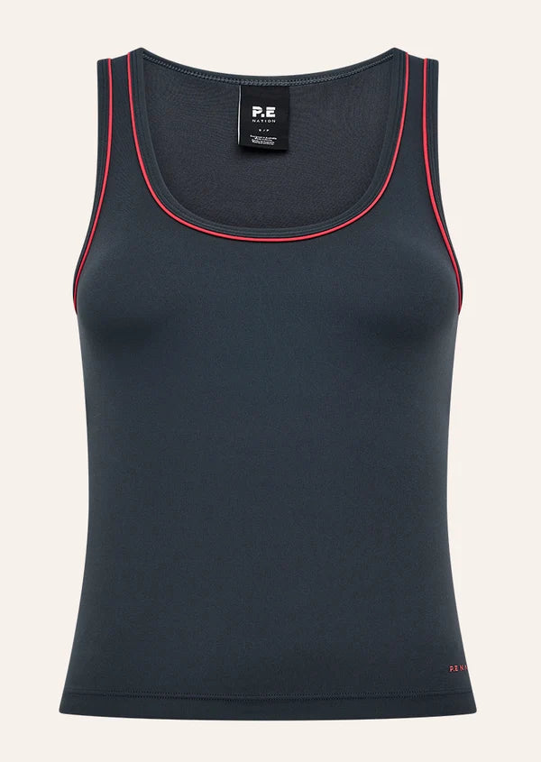 Spectrum Scoop Tank - Asphalt / Strawberry