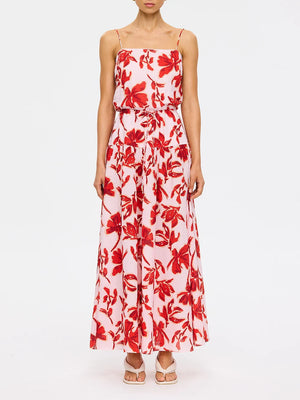 Rosalie Strappy Maxi Dress - Red