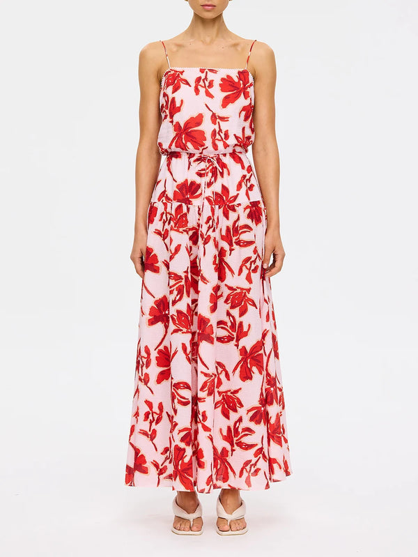 Rosalie Strappy Maxi Dress - Red